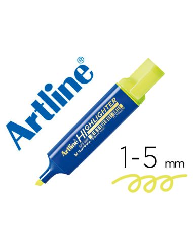 Rotulador Artline Fluorescente Eks-600 Amarillo Punta Biselada