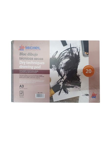 Bloc Dibujo Tecnica Secas Michel Espiral Din Rtecon Papel Cristal Intercalado 20 Hojas Gr/M2 297X420 Mm