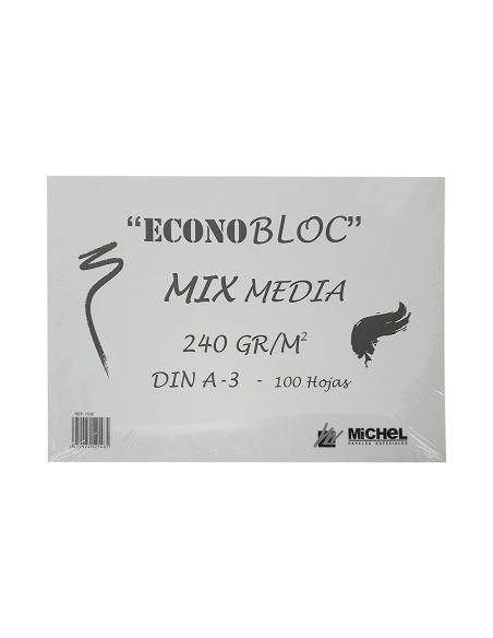 Bloc Dibujo Multitecnicas Michel Econobloc Mix Media Din A3 Encolado 100 Hojas 240 Gr 297X420 Mm
