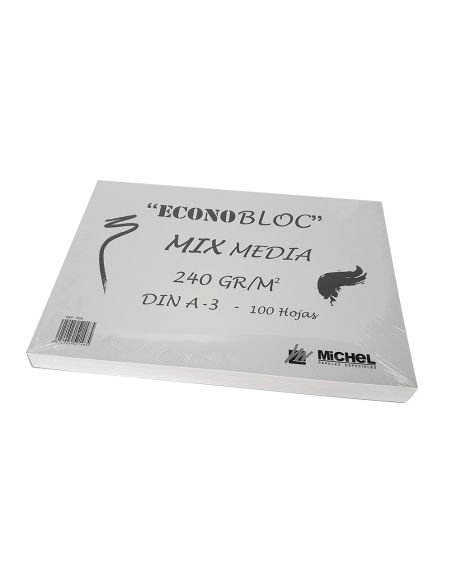 Bloc Dibujo Multitecnicas Michel Econobloc Mix Media Din A3 Encolado 100 Hojas 240 Gr 297X420 Mm