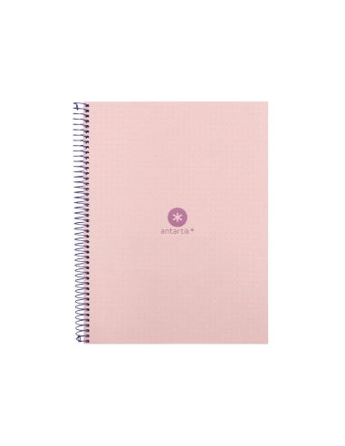 Cuaderno Espiral A4 Micro Antartik Dots Tapa Forrada 80H 90 Gr Rayado Puntos 1 Banda 4 Taladros Rosa|Libreriasalesiana