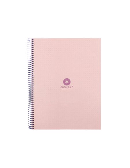 Cuaderno Espiral A4 Micro Antartik Dots Tapa Forrada 80H 90 Gr Rayado Puntos 1 Banda 4 Taladros Rosa|Libreriasalesiana