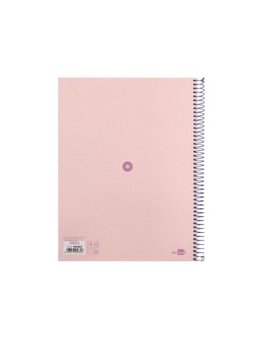 Cuaderno Espiral A4 Micro Antartik Dots Tapa Forrada 80H 90 Gr Rayado Puntos 1 Banda 4 Taladros Rosa|Libreriasalesiana