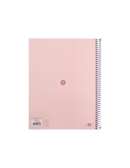 Cuaderno Espiral A4 Micro Antartik Dots Tapa Forrada 80H 90 Gr Rayado Puntos 1 Banda 4 Taladros Rosa|Libreriasalesiana