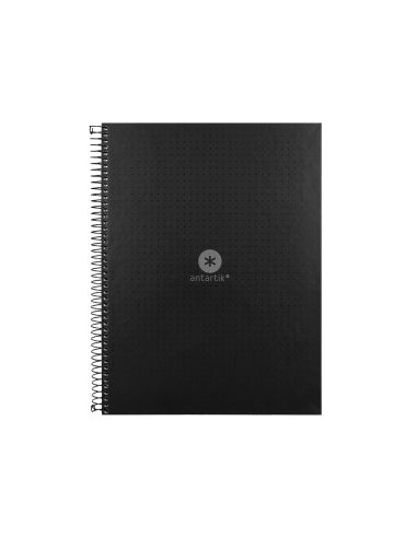 Cuaderno Espiral A4 Micro Antartik Dots Tapa Forrada 80H 90 Gr Rayado Puntos 1 Banda 4 Taladros Negro|Libreriasalesiana