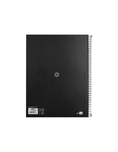 Cuaderno Espiral A4 Micro Antartik Dots Tapa Forrada 80H 90 Gr Rayado Puntos 1 Banda 4 Taladros Negro|Libreriasalesiana