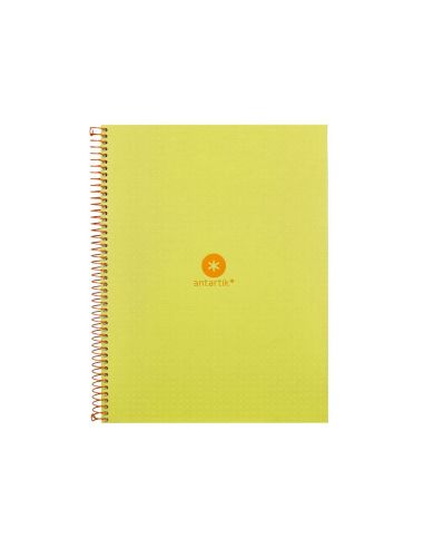 Cuaderno Espiral A4 Micro Antartik Dots Tapa Forrada 80H 90 Gr Rayado Puntos 1 Banda 4 Taladros Amarillo|Libreriasalesiana