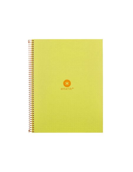 Cuaderno Espiral A4 Micro Antartik Dots Tapa Forrada 80H 90 Gr Rayado Puntos 1 Banda 4 Taladros Amarillo|Libreriasalesiana