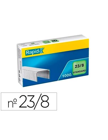 Grapas Rapid 23/8 Mm Galvanizada Caja De 1000 Unidades