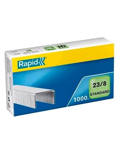 Grapas Rapid 23/8 Mm Galvanizada Caja De 1000 Unidades