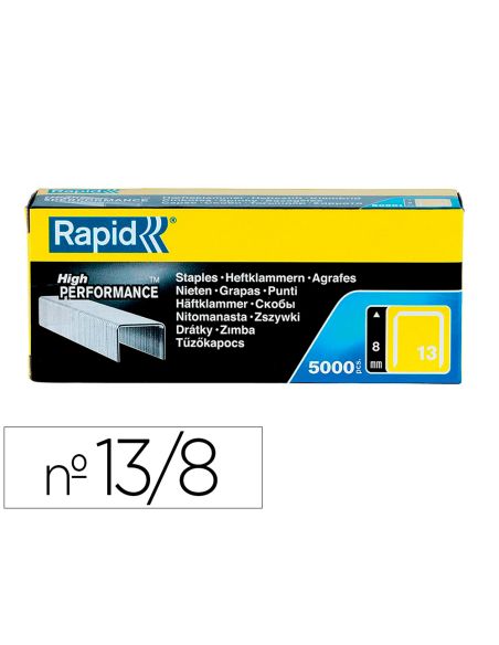 Grapas Rapid 13/8 Mm Galvanizada Caja De 5000 Unidades