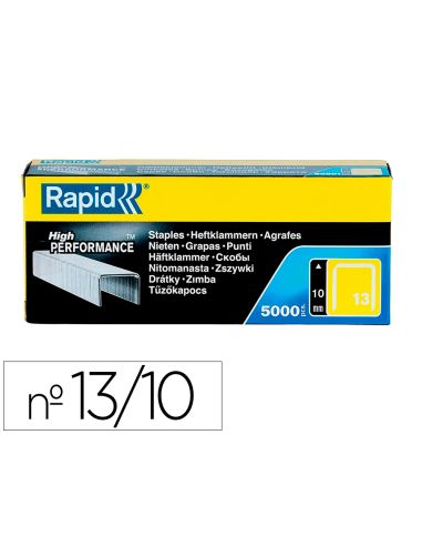 Grapas Rapid 13/10 Mm Galvanizada Caja De 5000 Unidades
