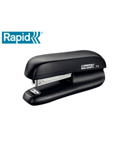 Grapadora Rapid F5 Mini Plastico Capacidad De Grapado 10 Hojas Usa Grapas Nº 10 Color Negro