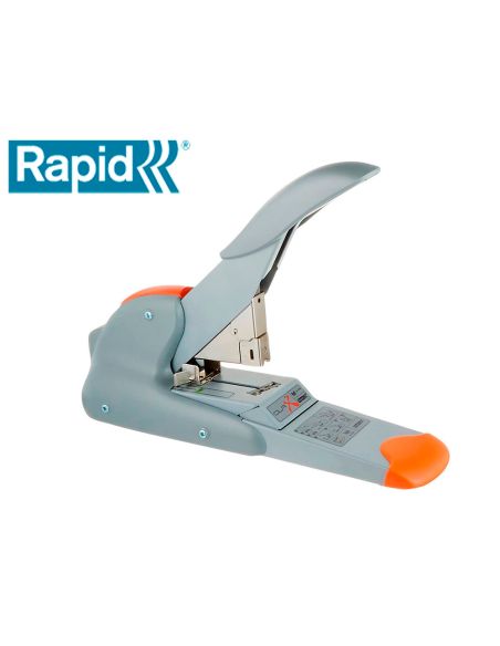 Grapadora Rapid Duax Capacidad De Grapado 170 Hojas Usa Grapas Duax Color Plata/Naranja