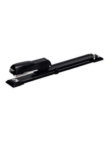 Grapadora Rapid E15 Metalica Brazo Largo Capacidad 20 Hojas Usa Grapas 24/6 Y 26/26 Color Negro