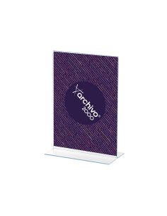 Expositor Sobremesa Archivo 2000 Con Forma T Poliestireno Transparente Din A3 Vertical Doble Cara 115X300X425 Mm 2