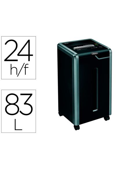 Destructora De Documentos Fellowes 325Ci Capacidad De Corte 24 H En Particulas Destruye Grapas Clips