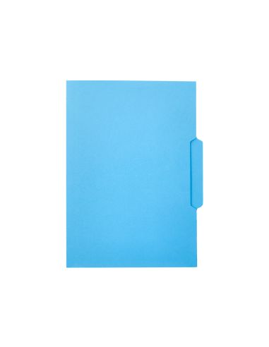 Subcarpeta Cartulina Liderpapel Folio Pestaña Central 240G/M2 Azul
