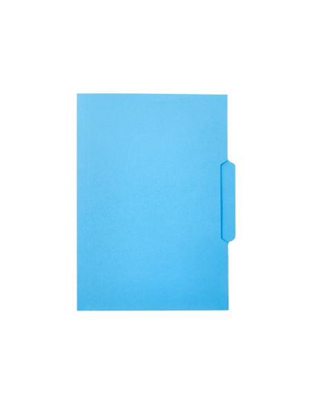 Subcarpeta Cartulina Liderpapel Folio Pestaña Central 240G/M2 Azul