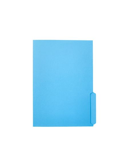 Subcarpeta Cartulina Liderpapel Folio Pestaña Derecha 240G/M2 Azul
