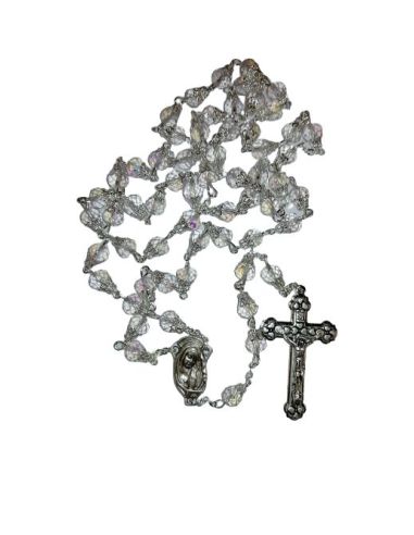 Rosario cristal copeta 8x6mm transparente