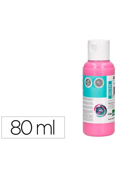 Pintura Acrilica Liderpapel Bote De 80 Ml Rosa