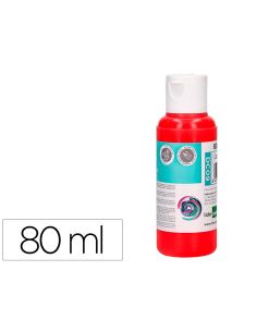 Pintura Acrilica Liderpapel Bote De 80 Ml Rojo
