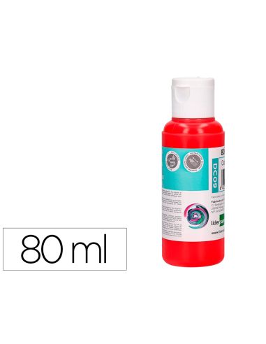Pintura Acrilica Liderpapel Bote De 80 Ml Rojo
