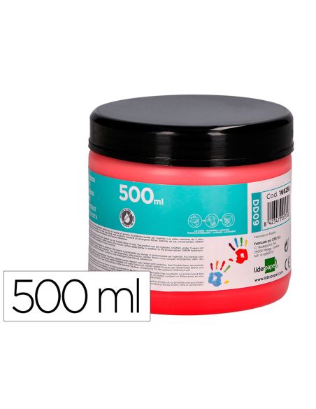 Pintura Dedos Liderpapel Tarrina De 500 Ml Rojo