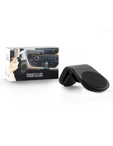Soporte Para Movil Groovy Coche Universal Magnetico Color Gris Oscuro