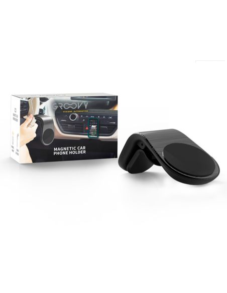 Soporte Para Movil Groovy Coche Universal Magnetico Color Gris Oscuro