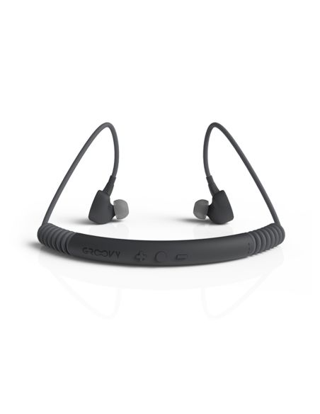 Auriculares Groovy Sport Bluetooth Neckband Con Microfono Color Gris Oscuro|Libreriasalesiana