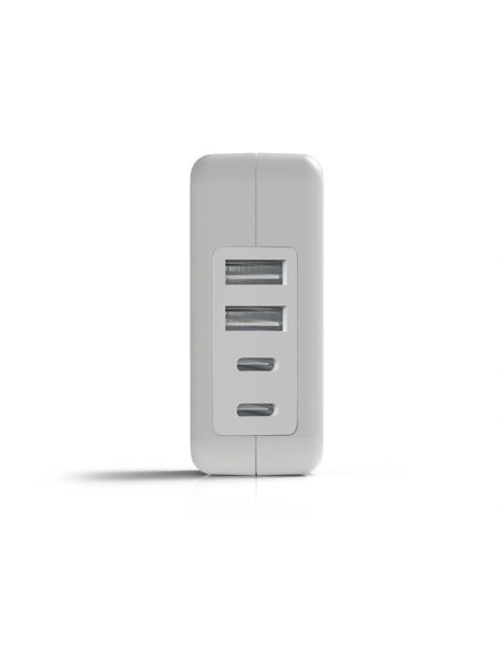 Cargador De Pared Groovy 2 Usb + 2 Usb-C 4.8A Color Blanco