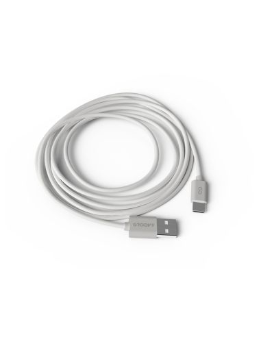 Cable Groovy Usb-A A Tipo C Longitud 2 Mt Color Blanco