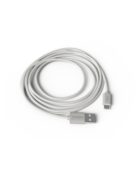 Cable Groovy Usb-A A Micro Usb Longitud 2 Mt Color Blanco