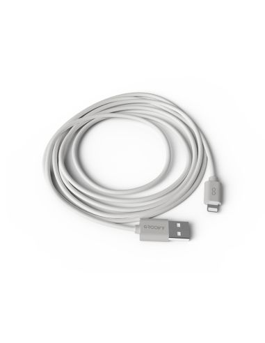 Cable Groovy Usb 2.0 A Apple Lightning Longitud De Cable 2 Metros Color Blanco