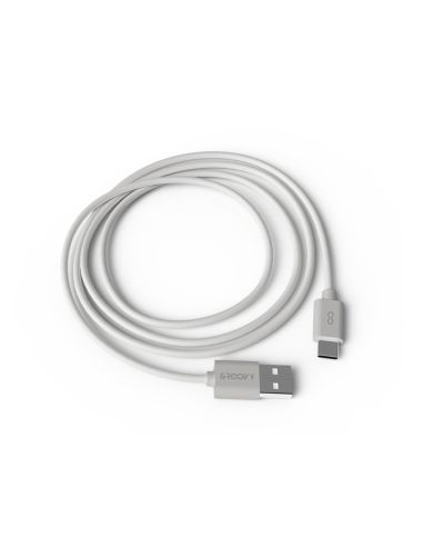Cable Groovy Usb-A A Tipo C Longitud 1 Mt Color Blanco