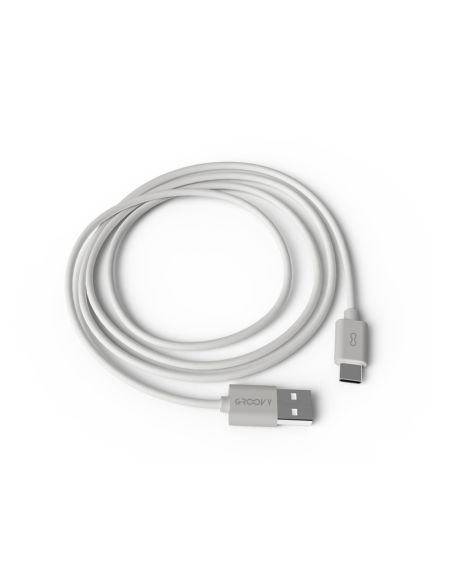 Cable Groovy Usb-A A Tipo C Longitud 1 Mt Color Blanco