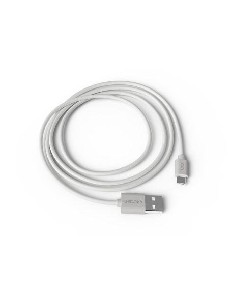 Cable Groovy Usb-A A Micro Usb Longitud 1 Mt Color Blanco