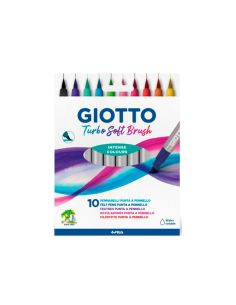Rotulador Giotto Turbo Soft Brush Punta De Pincel Caja De 10 Unidades Colores Surtidos 2