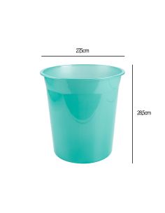 Papelera Plastico Liderpapel Menta Translucido 13 Litros 275X285 Mm 2