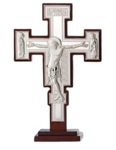 Cruz Plata San Damian 15,5Cm C/Base