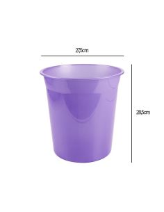 Papelera Plastico Liderpapel Lavanda Translucido 13 Litros 275X285 Mm 2