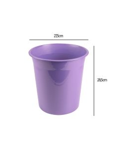 Papelera Plastico Liderpapel Lavanda Opaco 13 Litros 275X285 Mm 2