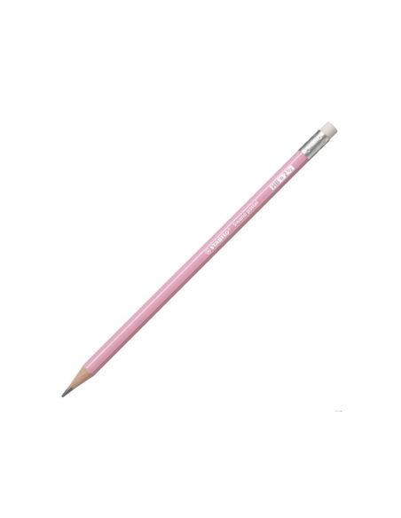 Lapices De Grafito Con Goma Stabilo Swano Mina 2,2 Mm Dureza Hb Rosa Pastel