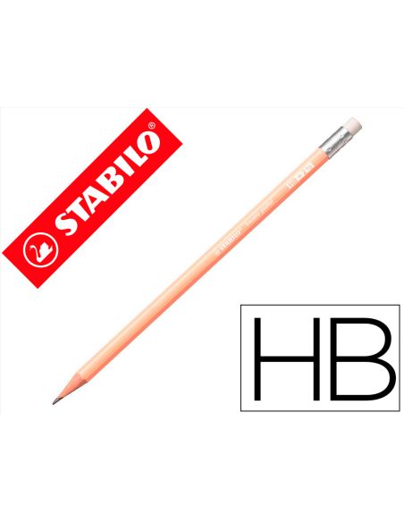 Lapices De Grafito Con Goma Stabilo Swano Mina 2,2 Mm Dureza Hb Melocoton Pastel