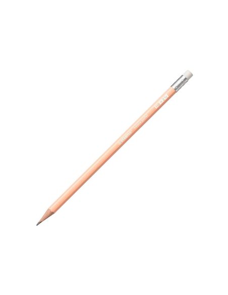 Lapices De Grafito Con Goma Stabilo Swano Mina 2,2 Mm Dureza Hb Melocoton Pastel