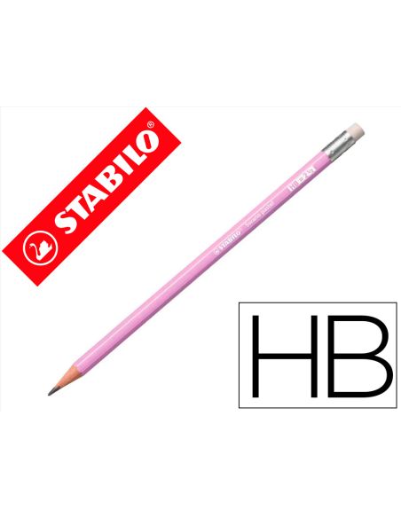 Lapices De Grafito Con Goma Stabilo Swano Mina 2,2 Mm Dureza Hb Lila Pastel