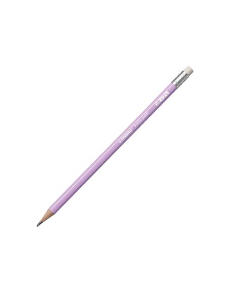 Lapices De Grafito Con Goma Stabilo Swano Mina 2,2 Mm Dureza Hb Lila Pastel