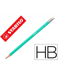 Lapices De Grafito Con Goma Stabilo Swano Mina 2,2 Mm Dureza Hb Verde Pastel
